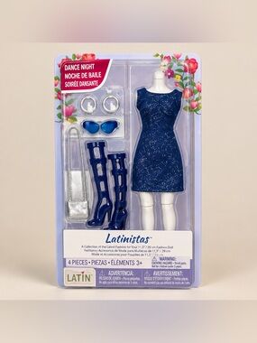 Latinistas Fashion Pack “Dance Night” 6 Piece Outfit and Accessories